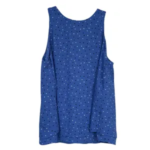 Ann Taylor Blue Sleeveless Blouse Womens S Layered Tank Top Preppy Flowy Shirt thumbnail 2