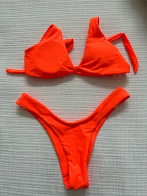 Orange Bikini Shein thumbnail 1