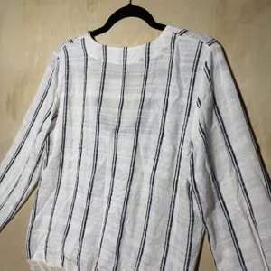 Free People Intimately Bodysuit Top Medium NWT‎ Lace Up Striped Boho Linen Blend thumbnail 8