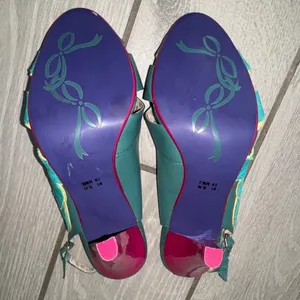 Poetic Licence Spring Blooms Basil Green Leaf Slingback Heels Size 10 thumbnail 6