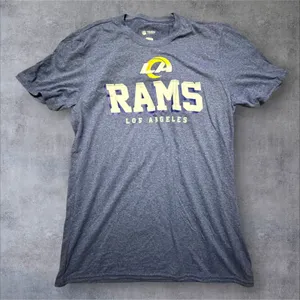 NFL Team Apparel Los Angeles Rams Graphic T-Shirt Heather Blue Small thumbnail 1