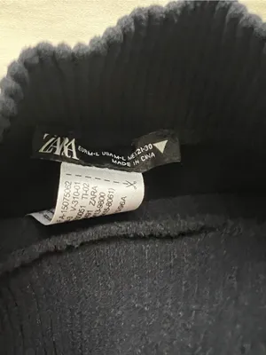 Zara Black Sleeveless Ribbed Mock Neck Tank Top thumbnail 2