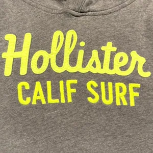 Hollister Graphic Pullover Hoodie Gray‎ Y2K California Surf Spell Out Coastal M thumbnail 6