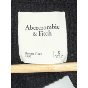 Abercrombie & Fitch Black Ribbed Knit Collared Long Sleeve V-Neck Sweater Size S thumbnail 3