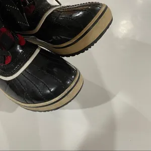 Sorel Out N About Red Buffalo Plaid Winter‎ Rain Mud Duck Boots Size 9 thumbnail 8