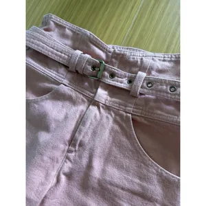 Isabel‎ Marant High Waisted Belted Jeans Size 36 (US 4) Pink Straight Leg thumbnail 3