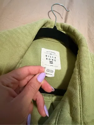 Billabong Light Green Fleece Shacket thumbnail 2