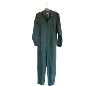 NWT Outerknown Utility Sea Button Front Long Sleeve Jumpsuit Green Medium thumbnail 9
