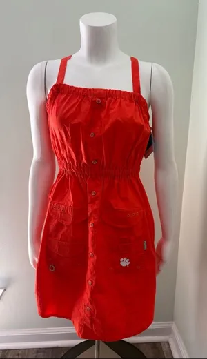 Columbia Brand Bonehead Clemson Orange Embroidered Dress size Large NEW thumbnail 1