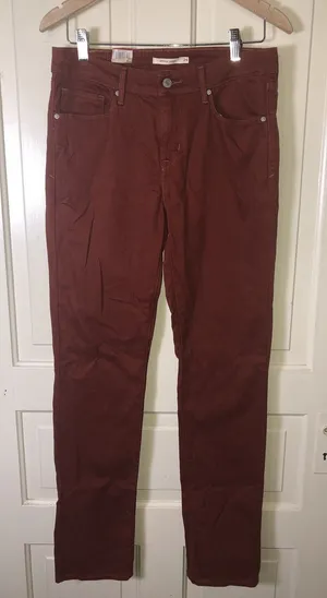 Levi’s Mid Rise Skinny Jeans Rust W29 L32 NWT thumbnail 1