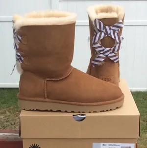 UGG Bailey Bow II Diagonal Stripe Boots thumbnail 1