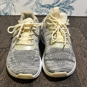 Women's Cream and Gray Athletic Shoes Size 8 thumbnail 1