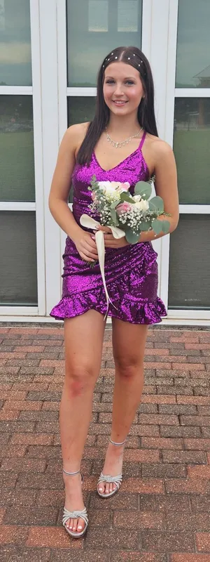 Hoco Dress Purple thumbnail 1
