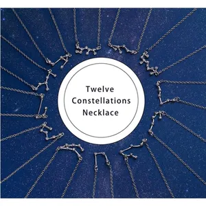 NEW Taurus 18k Gold‎ Constellation Zodiac Star ⭐️ Necklace Birthday Astrology thumbnail 4