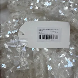 Meshki Sofia Long Sleeve Sequin Maxi Dress Size XS in White thumbnail 8