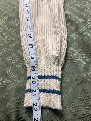 Free People Geo Party pulloverCream Fair Isle Sweatshirt with Red & Blue Stripes thumbnail 12