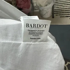 Bardot White High Low Puff Sleeve Dress Size 8 NWT thumbnail 11