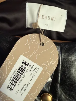 NEW MESHKI Nancy Faux Leather Mini Dress thumbnail 7