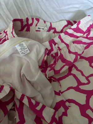 Pink and Cream Matching Crop Top & Shorts Set thumbnail 4