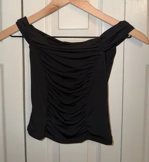 Urban Outfitters Black Off-The-Shoulder Top thumbnail 1