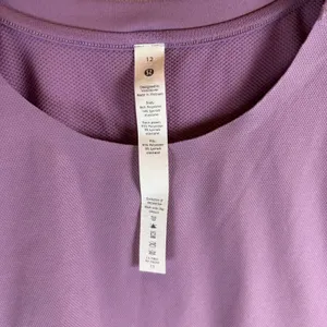 Lululemon Train to Be Tank Top Purple Cropped Mesh Athletic Sleeveless Gym Sz 12 thumbnail 3