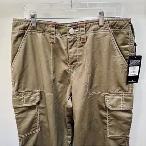 True Religion Military SN Cargo Pants Women’s size 31 X 32 Kalamata Green NWT thumbnail 2