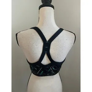 Abstract Print Racerback Sports Bra Size Large Activewear Fit Girl Yoga Running thumbnail 2