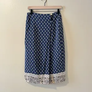 Women's Vintage 100 Silk 2 Piece Set Skirt Wrap Boho Harris Wallace 8 P Classic thumbnail 6