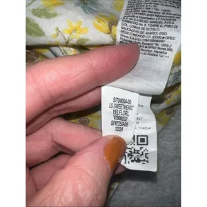 Old Navy Floral Peplum Blouse M Yellow Ditsy Cottagecore Puff Sleeve thumbnail 11