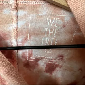 Free People Women's Long Sleeve Be Free Tie Dye Tee Shirt Top Orange Small thumbnail 6