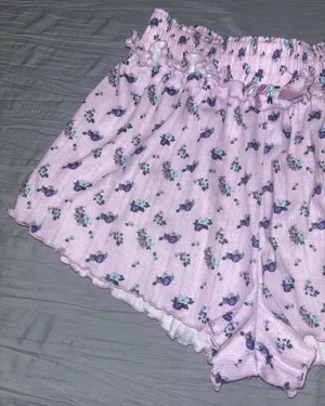 🆕 For Love And Lemons 🍋 Lilac Floral Smocked High Rise Pointelle Shorts thumbnail 4