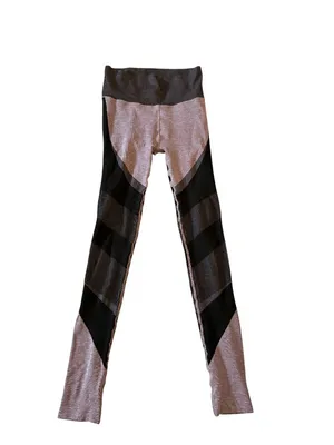 ALO Mauve Black Colorblock Leggings Size Small thumbnail 5
