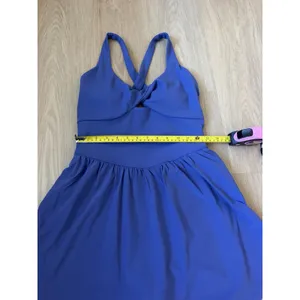 Nwot FABLETICS WOMEN'S DAYDREAMER CLASSIC MINI DRESS Small IN Velvet Dawn Blue thumbnail 12