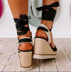 Soda Black Ballerina Wedge Platform thumbnail 4