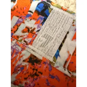 7 For All Mankind Indie Floral Skinny Jeans Statement Boho Orange Blue Size 30 thumbnail 10