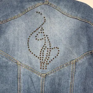 Vintage Baby Phat Y2K Denim‎ Jacket Studded Logo Back Leopard Cuff Jean Jacket thumbnail 2