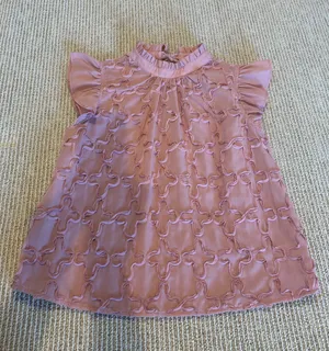 Boutique Voy flutter sleeve rose pink top S thumbnail 1
