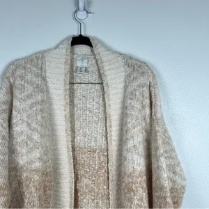 Joie Longline Oversized Chunky Cardigan Cream Fair Isle Knit L‎ thumbnail 5