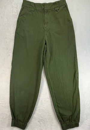 I.AM.GIA Olive Green‎ Joggers Pants Elastic Waist Casual Comfy Size L-flaw thumbnail 1