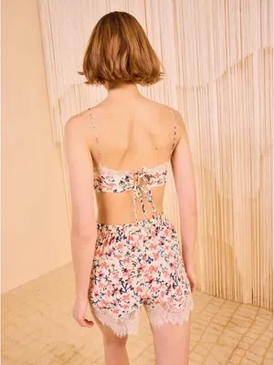 Ulla Johnson Leiko Lace Bralette Plumeria Silk Crop Top Cami Size 8 New Y2K thumbnail 4