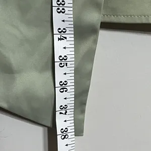 Lulus Sage Green Satin Mini Dress Halter‎ Neck Asymmetrical Hem Size XS thumbnail 9