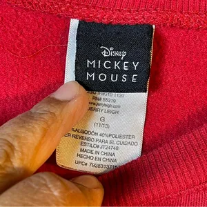 Disney Red Mickey Mouse Sweatshirt SZ:L thumbnail 10