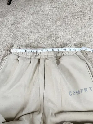Comfrt Women’s Tranquil Sweatpants Jogger Oversized Heavyweight Fleece Cement S thumbnail 11