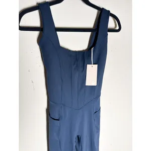 NWT POPFLEX High Society Corset Jumpsuit XS Extra Tall 35" Cosmic Navy thumbnail 5