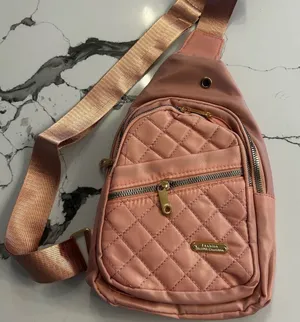 Pink Quilted Crossbody Bag Pink thumbnail 1