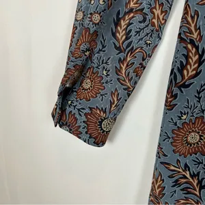 CAbi Women's Blue Patterned Long Sleeve Provincial‎ Shift Dress XXS #3295 thumbnail 7