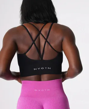 NVGTN Black Flourish Seamless Bra thumbnail 2