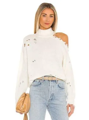 Revolve Lovers And Friends Women's Arlington Sweater In Ivory Size L thumbnail 1