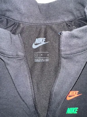 Nike Swoosh Black Logo High Neck Short Sleeve Mini Dress MEDIUM thumbnail 5