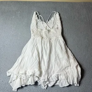 Chelsea & Violet Dress Womens Juniors S White Lace Bodice‎ Smocked Back Mini NEW thumbnail 3